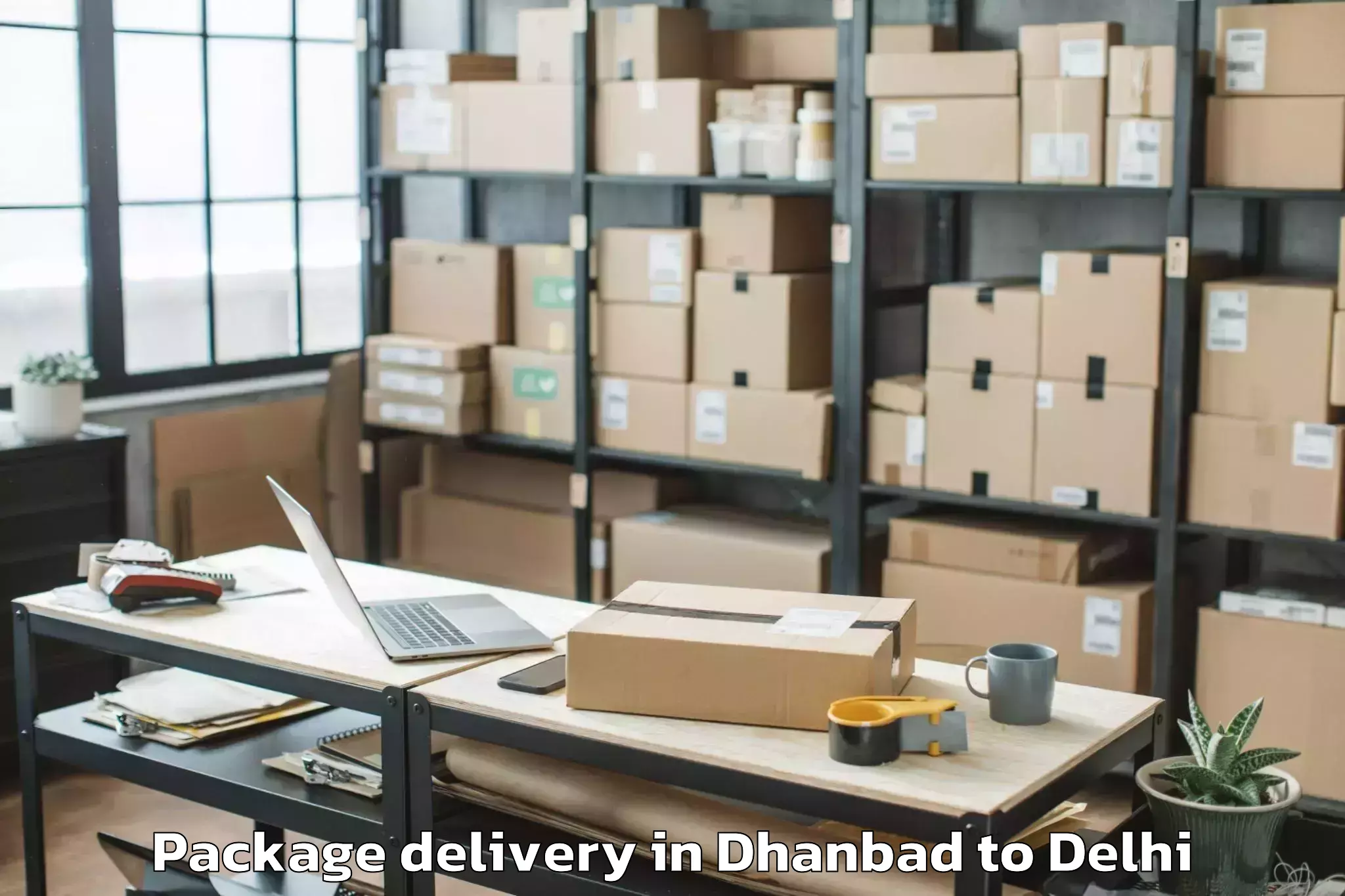 Book Dhanbad to City Centre Mall Dwarka Package Delivery